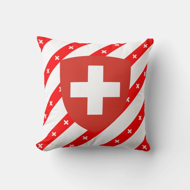 Swiss stripes flag cushion (Front)