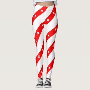 Swiss stripes flag leggings