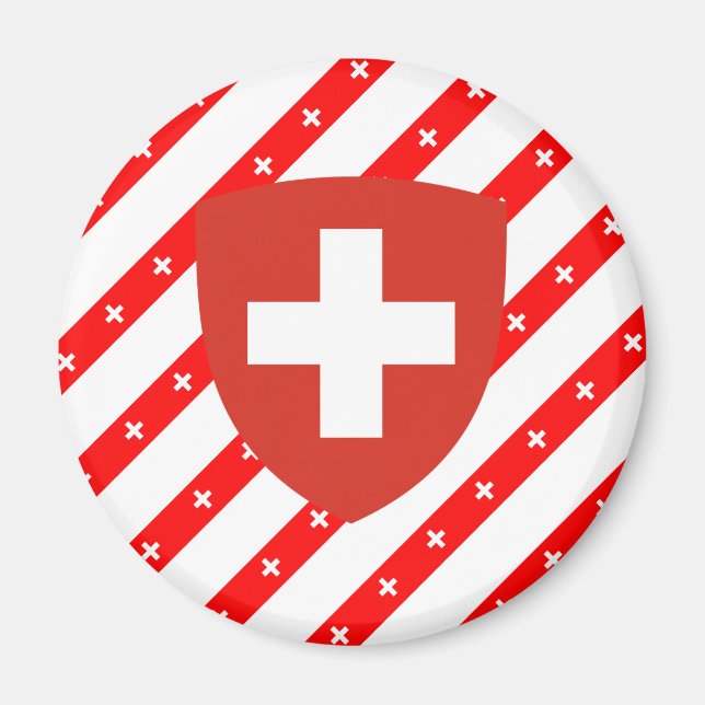 Swiss stripes flag magnet (Front)