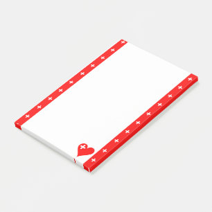 Swiss stripes flag post-it notes