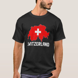 Swiss Switzerland Map Flag Pride Clothing-Apparel  T-Shirt