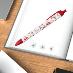 Swiss - Switzerland Souvenir Icons  Black Ink Pen