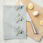 Swiss Switzerland text Edelweiss Kitchen towels<br><div class="desc">Swiss Edelweiss kitchen towels. Switzerland text kitchen towels with Edelweiss flowers.</div>