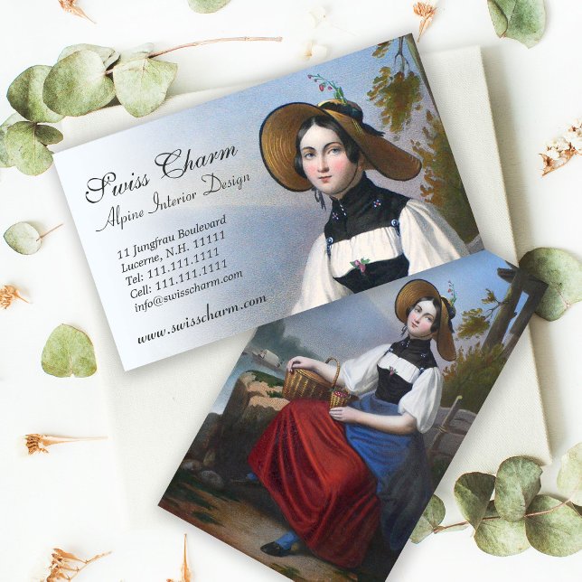 Swiss Theme Beautiful Traditional Business Card (Creator Uploaded)