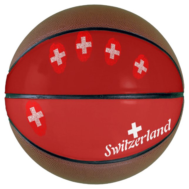 Swiss touch fingerprint flag basketball (Front)