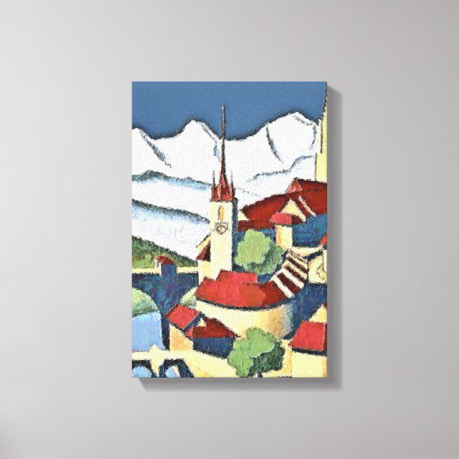 Swiss Town Canvas Print (Front)