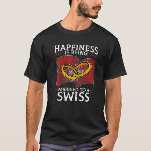 Swiss Wedding Switzerland Confederation Roots Flag T-Shirt