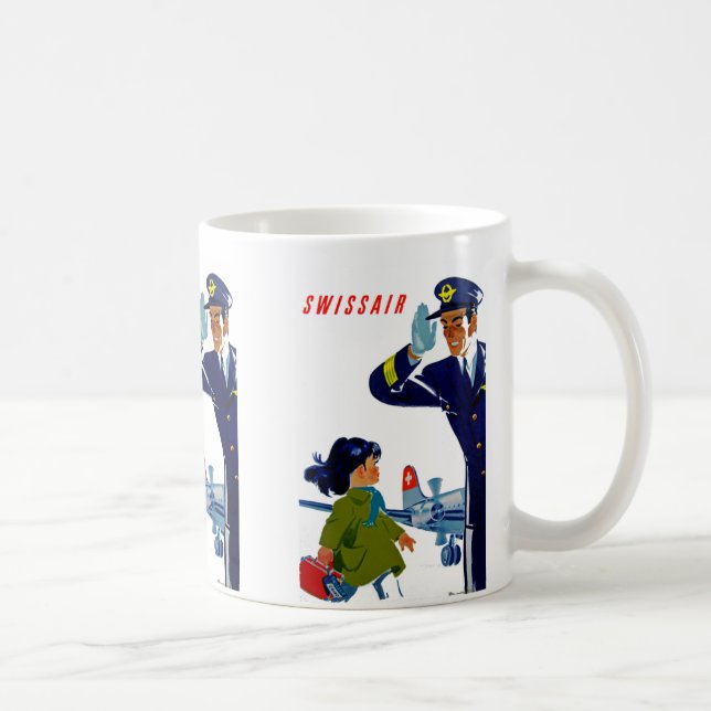 Swissair Little Girl Coffee Mug (Right)