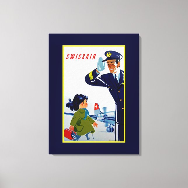 Swissair Little Girl - L Canvas Print (Front)