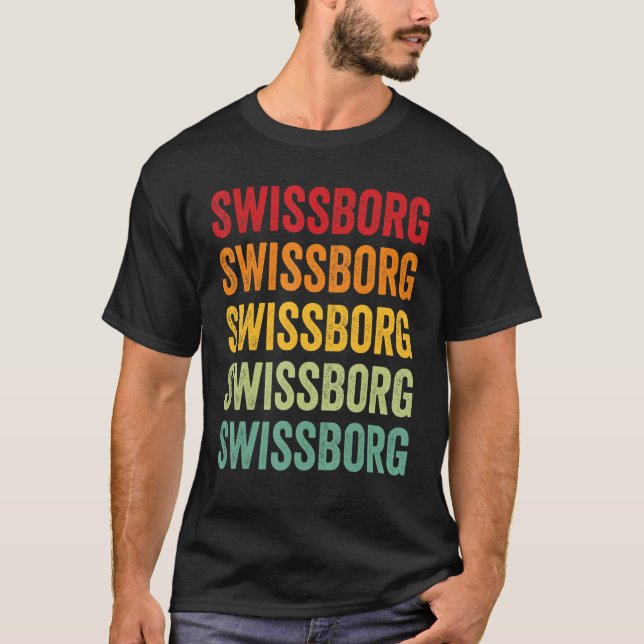 Swissborg Crypto Rainbow Text Design T-Shirt (Front)