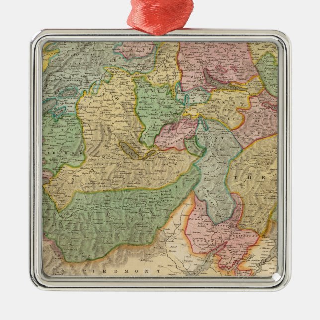 Swisserland, Mt Blanc Metal Tree Decoration (Front)