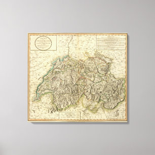Swisserland -Switzerland Atlas Map Canvas Print