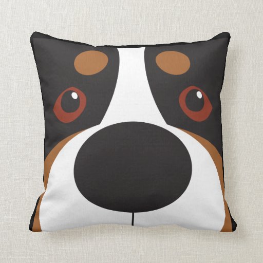 Image of Swissy-Face Throw Pillow
