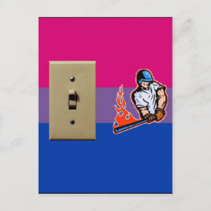 "Switch Hitter" Bisexual Pride Postcard