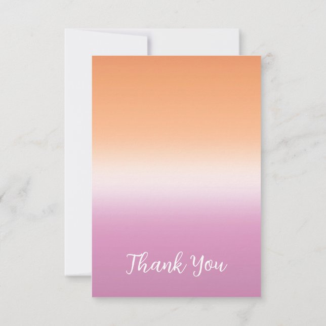 Switch Lesbian Flag Style Thank You Card (Back)