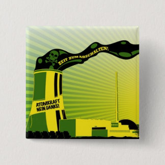 switch off 15 cm square badge