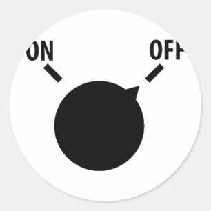 switch off classic round sticker