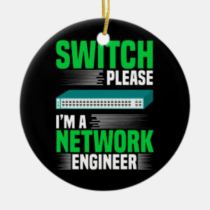 Switch Please IT Tech System Admin Network Ceramic Tree Decoration