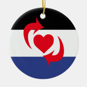 Switch Pride Flag Ceramic Tree Decoration