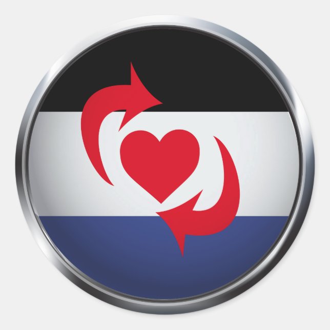 SWITCH PRIDE MEDALLION CLASSIC ROUND STICKER (Front)