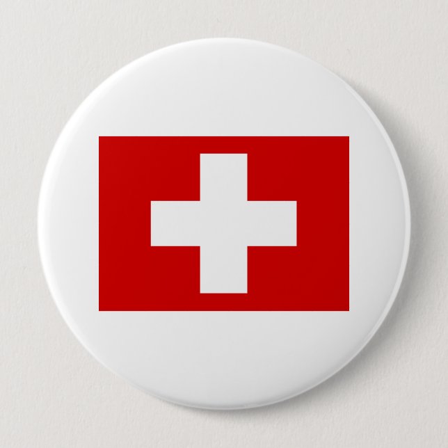 Switzerland 10 Cm Round Badge (Front)