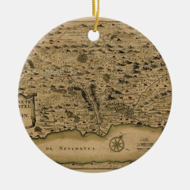 Switzerland 1700 ceramic tree decoration (Front)