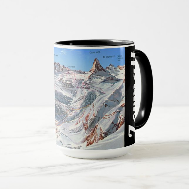 " Switzerland: 1970s/today Valais - Zermatt Panora Mug (Front Right)