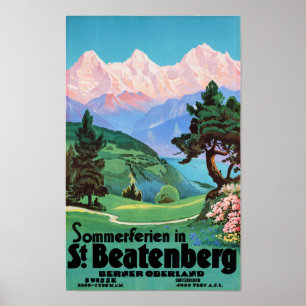 " Switzerland: 2022/today Kt. Berne - St. Beatenbe Poster