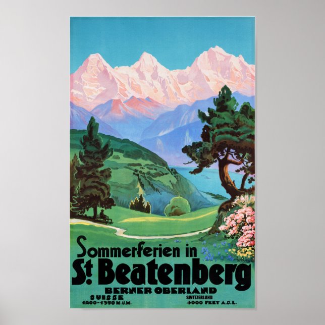 " Switzerland: 2022/today Kt. Berne - St. Beatenbe Poster (Front)
