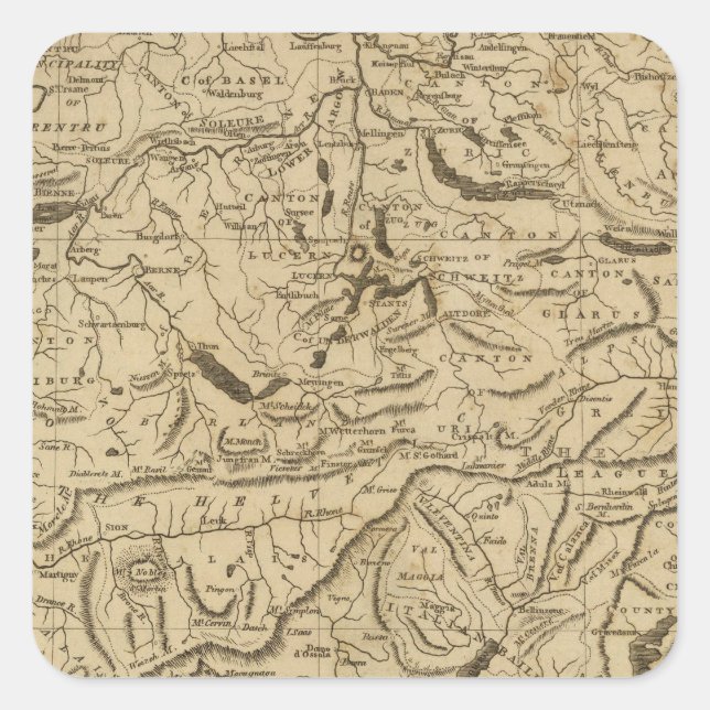 Switzerland 2 square sticker (Front)