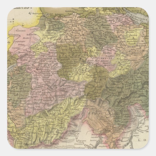 Switzerland 3 square sticker (Front)