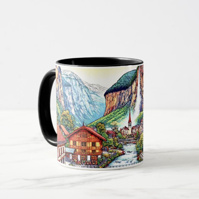 Switzerland, A Symphony of Nature Mug (Front Left)
