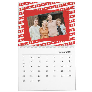 Switzerland   Add Your Photo Swiss Flag 2026 Calendar