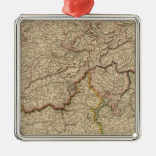 Switzerland, Alps Metal Tree Decoration