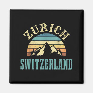 Switzerland alps skiing swiss mountains lover gift magnet