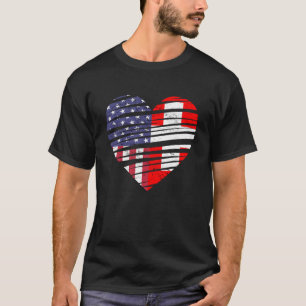 Switzerland American Grown Heart USA Patriot Herit T-Shirt