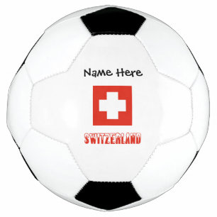 Switzerland and Swiss Flag Personalised  Football