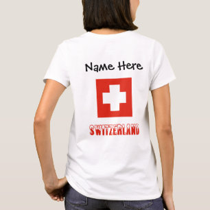 Switzerland and Swiss Flag Personalised T-Shirt