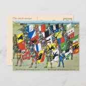Switzerland, Banners of the 22 Swiss Cantons Postcard (Front/Back)