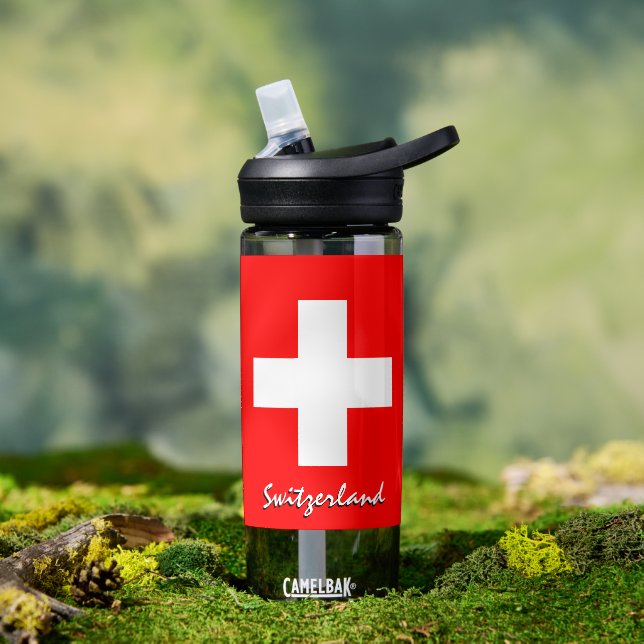 Switzerland bottle, patriotic Swiss Flag Water Bottle (Outdoor)