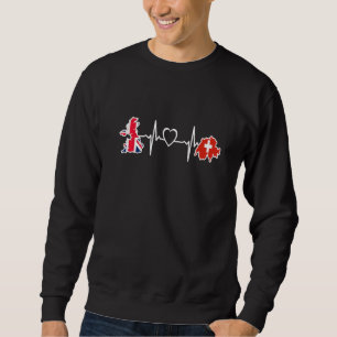 Switzerland British Flag Swiss British UK Heartbe Sweatshirt