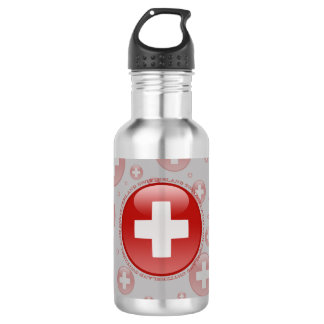 Switzerland Bubble Flag 532 Ml Water Bottle