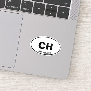 Switzerland (CH) Euro Oval Sticker Oval Bumper