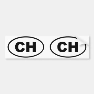 Switzerland CH European oval Bumper Sticker