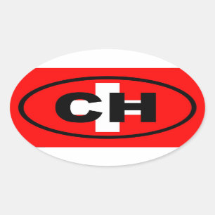 Switzerland CH European Oval Sticker