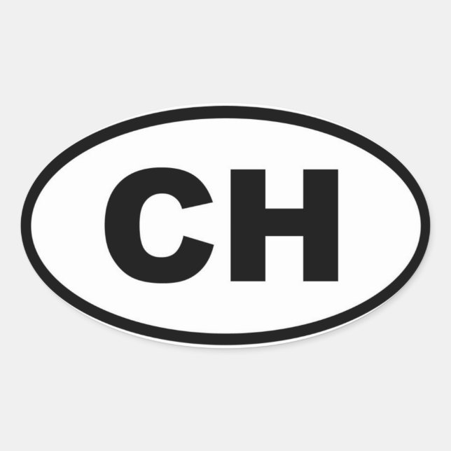 Switzerland - CH - European Oval Sticker (Front)
