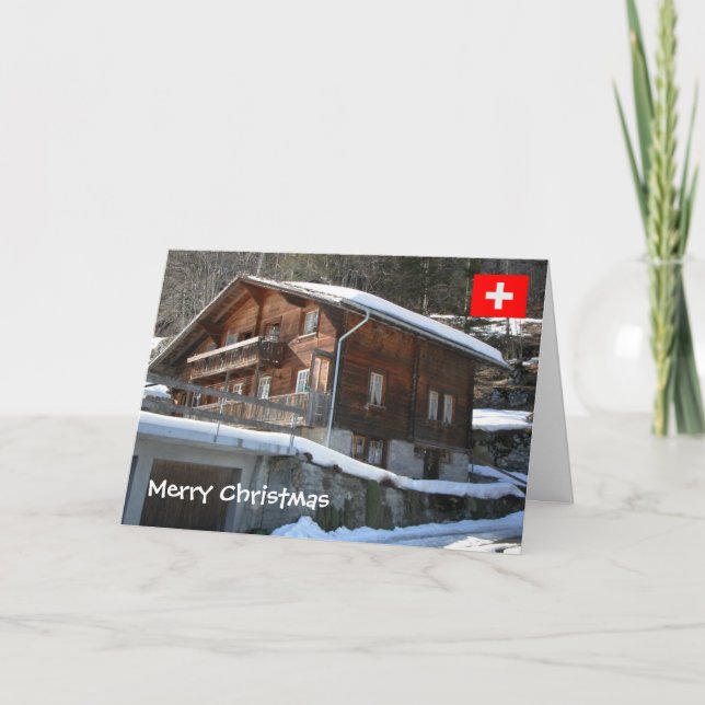 Switzerland, Chalet in the village Holiday Card (Front)