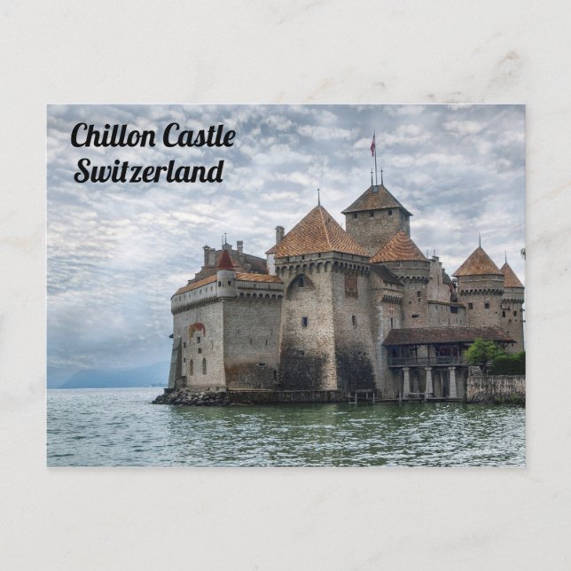 Switzerland Chillon Castle Travel Photo Postcard (Front)