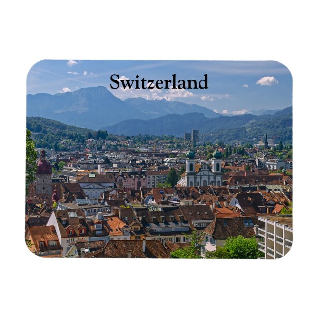 Switzerland Cityscape Photo Magnet (Horizontal)