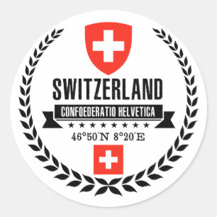Switzerland Classic Round Sticker